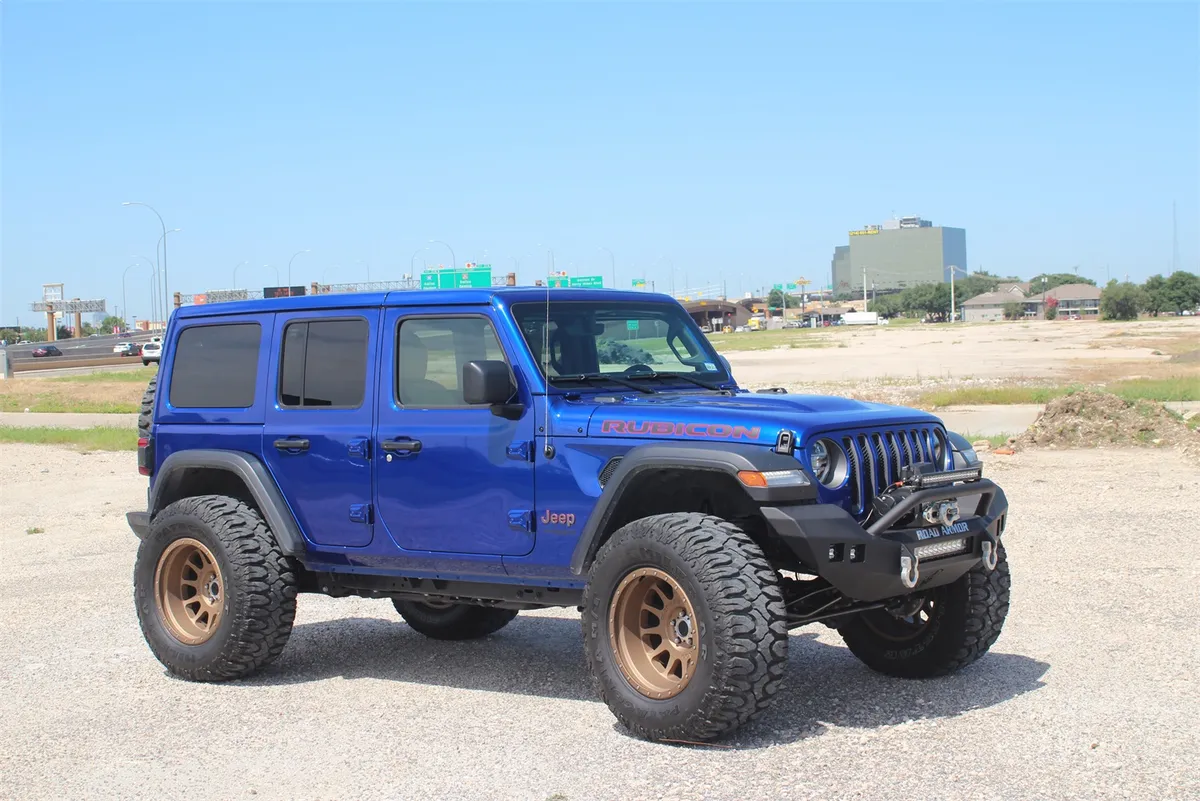 Stealth Front Full Width Winch Bumper Sheet Metal Pre-Runner Guard | Rubicon Only - Texture Black 2018-2025 Jeep JL JLU JT product image