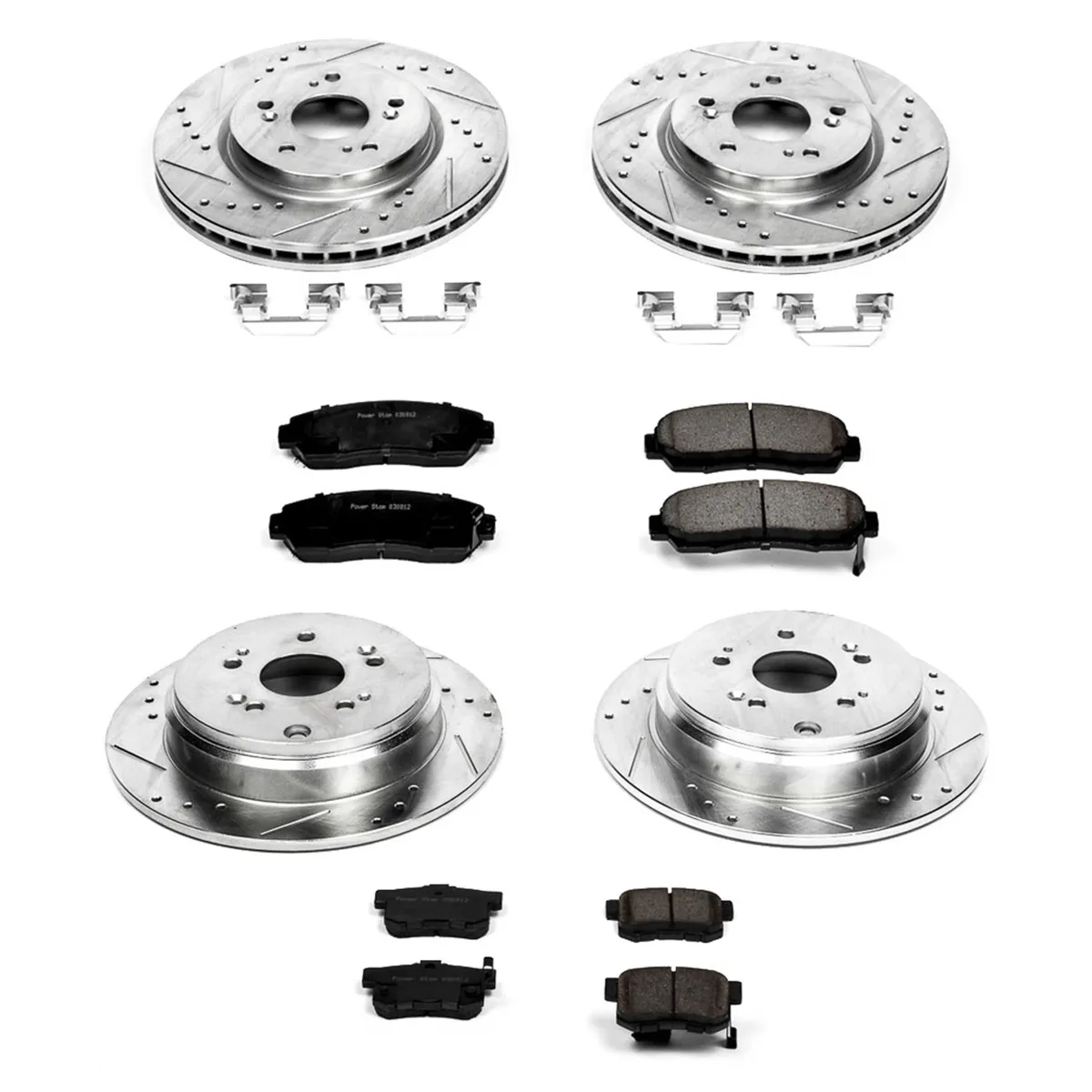 Z23 Evolution Sport Upgrade Kit: Drilled/Slotted Rotors; Carbon-Fiber Ceramic Pads W/Hardware product image