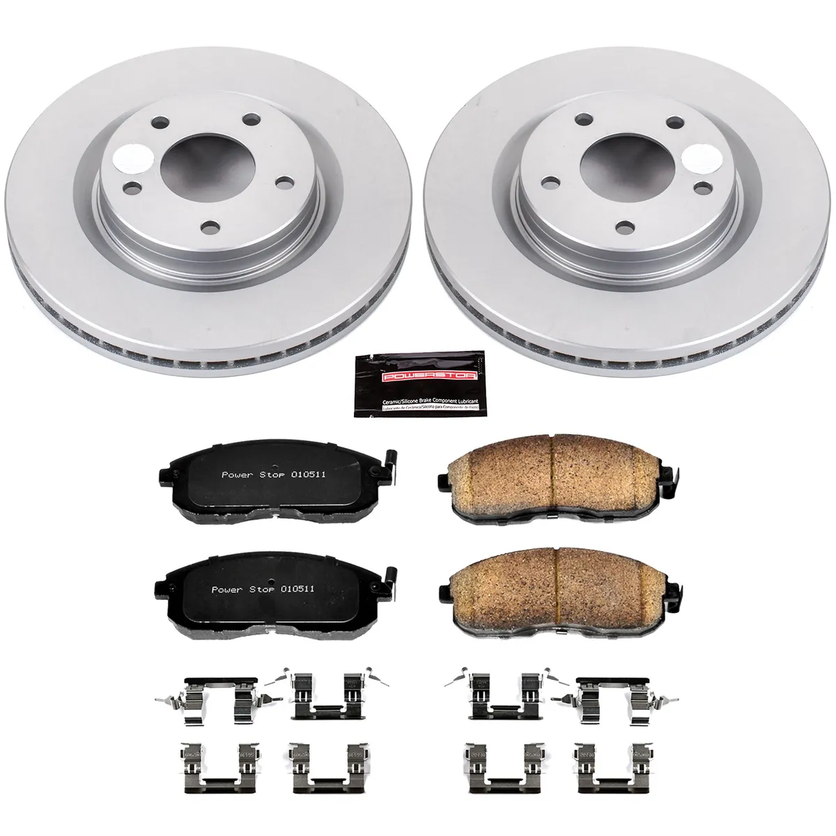 Z17 Geomet Coated Rotor Kit: Genuine Geomet Fully Coated Rotors; Ceramic Pads W/Hardware product image