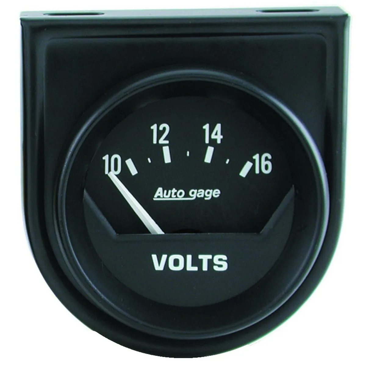 Gauge Console, Voltmeter, 2", 16V, Short Sweep, Black, AutoGage product image