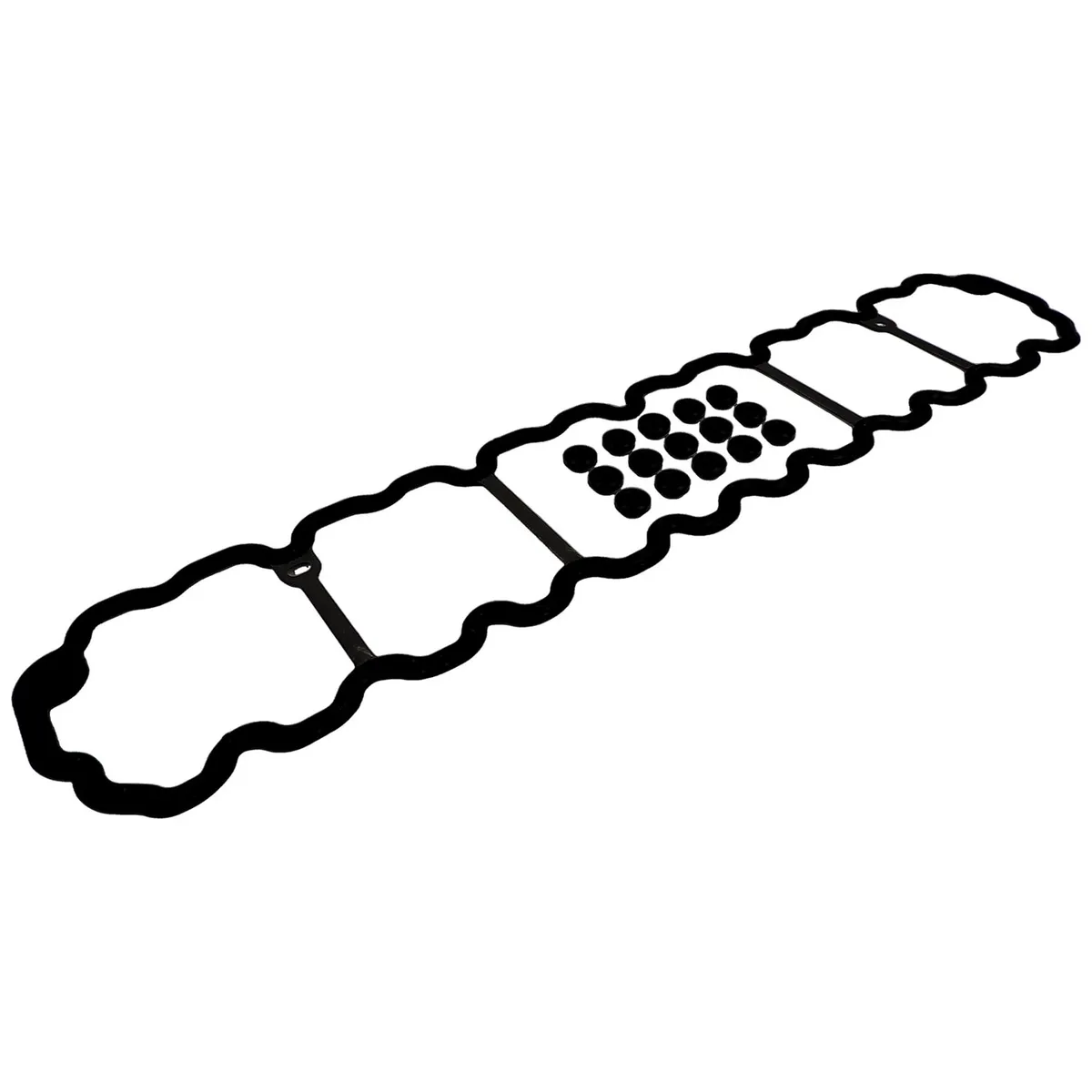 Valve Cover Gasket Kit; Rubber; Steel; Black; Incl. Valve Cover Gasket and 15 Grommets; Required;Use Existing Hardware; product image