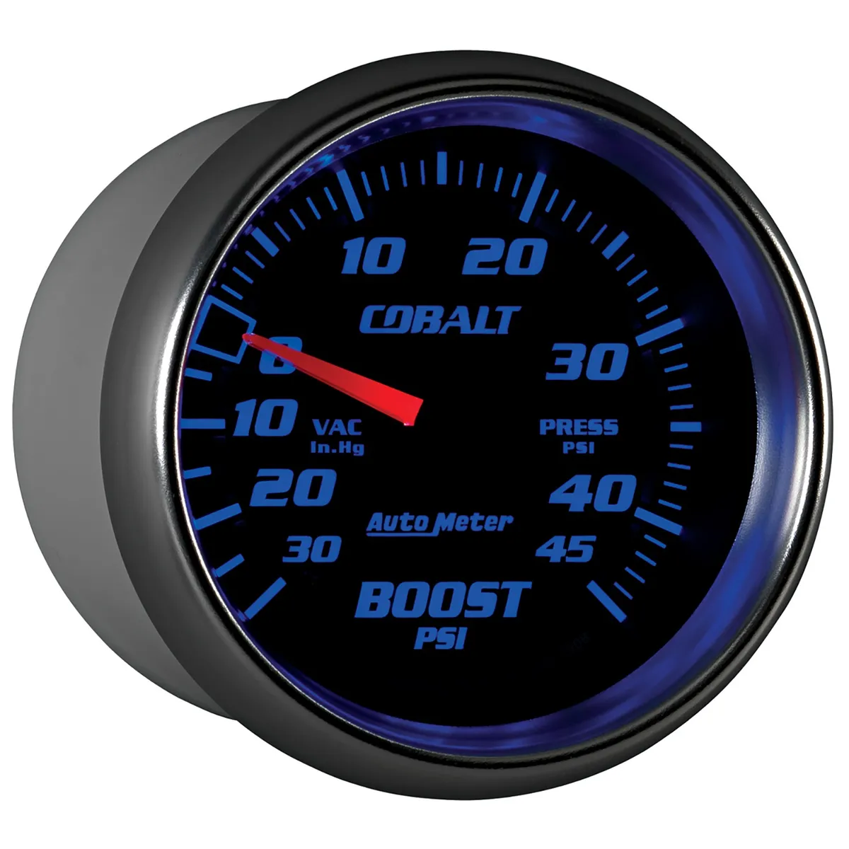Gauge, Vac/Boost, 2 5/8", 30inHg-45psi, Mechanical, Cobalt product image