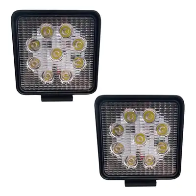 Race Sport Street Series 4in Square LED Work Spot Light 27W/1,755LM (Pair)