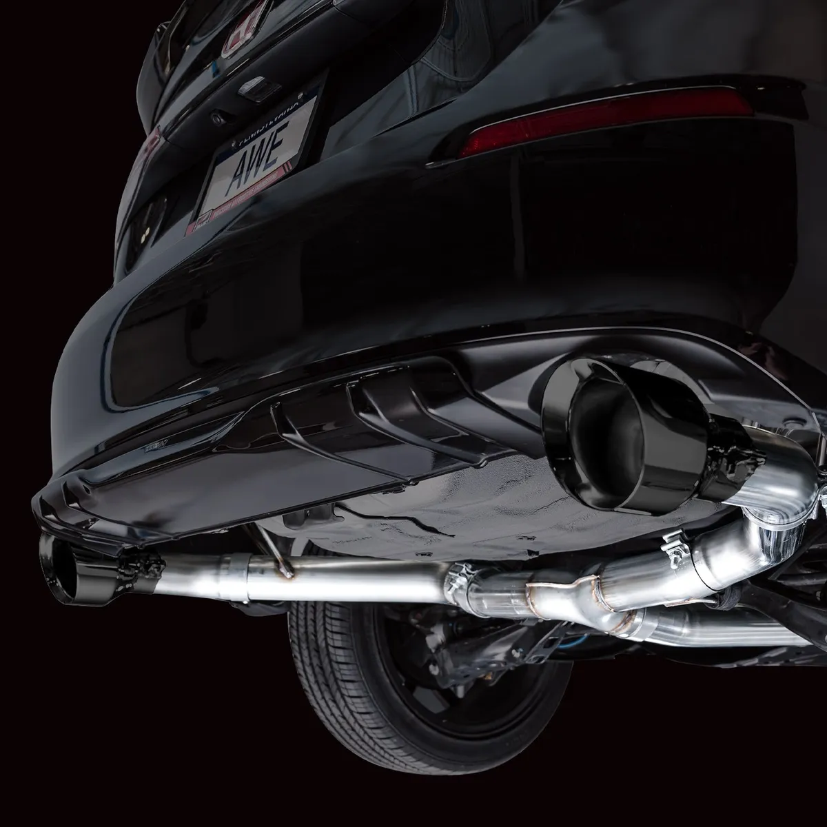 AWE Touring Edition Exhaust for FE1 Civic SiDE4 Acura Integra - Dual Chrome Silver Tips product image
