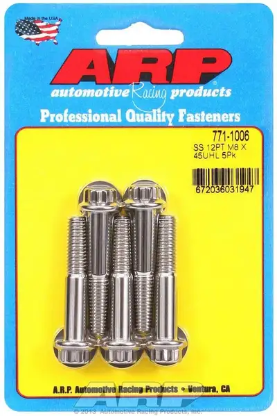 ARP Auto Racing S/S Bolt Kit -12pt (5pk) 8mm x 1.25 x 45mm