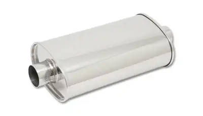 Vibrant Performance STREETPOWER Oval Muffler; Oval; 2.75 in. Inlet ID; 5 in. H; 9 in. W; 15 in. Body L; 20 in. Overall L; 2.75 in. OD; Center/Center Location;