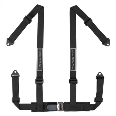 Corbeau Corbeau Black 4pnt 2in Bolt In Harness