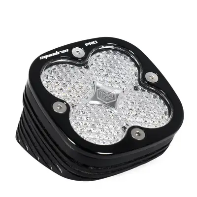 Baja Designs Flush Mount LED Light Pod Angled Black Clear Lens Work/Scene Pattern Squadron Pro Baja Designs