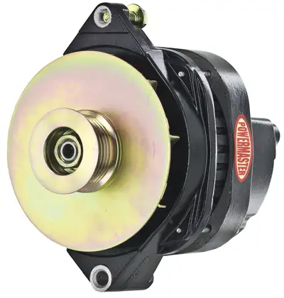 Power Master Alternator; CS144; Straight Mounting; 200 Amp; 125 Idle; Black;