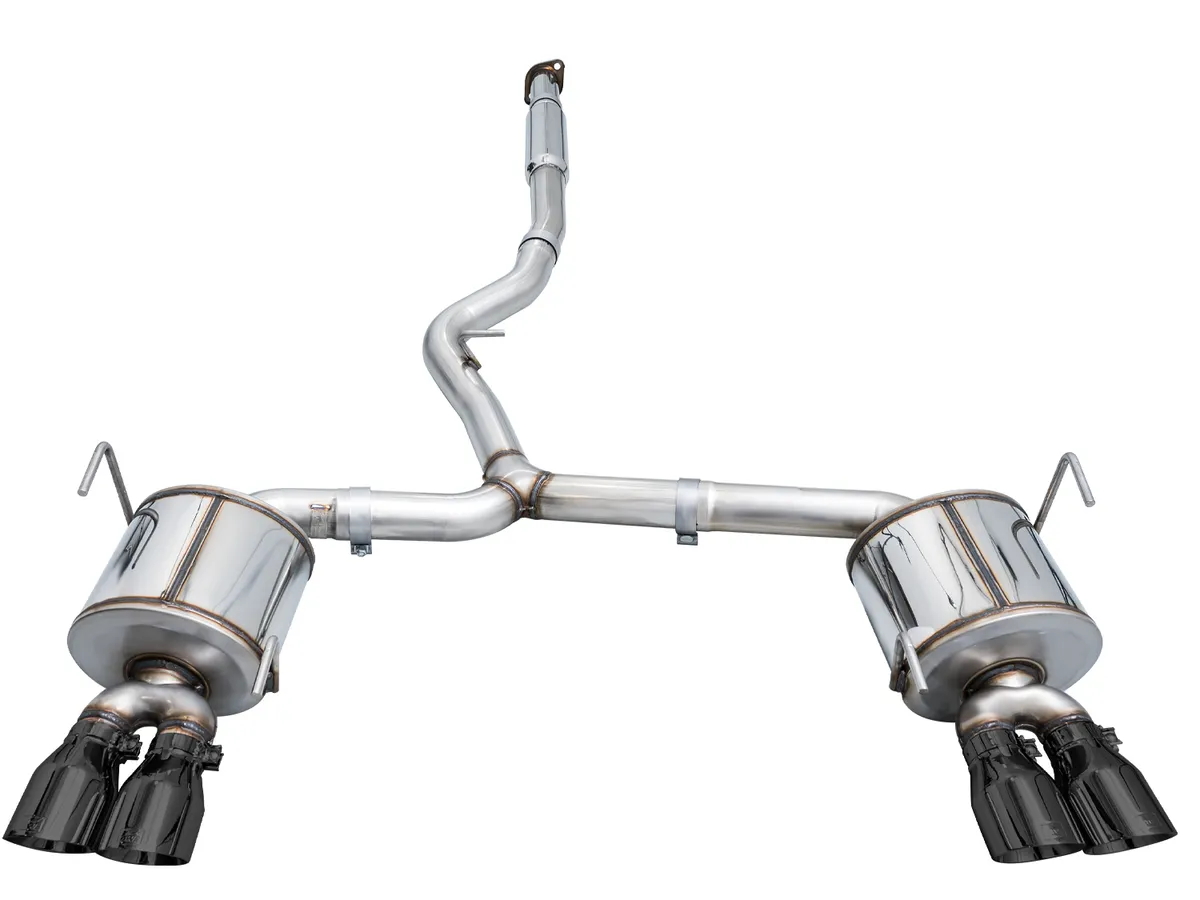 AWE Track Edition Axleback Exhaust for VB Subaru WRX - Diamond Black Tips 3020-43424 product image