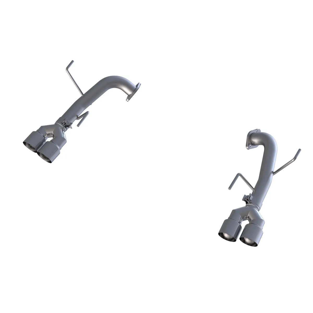 Armor Pro Axle Back Exhaust System; 2.5 in.; Dual Split Rear Exit; T304 Stainless Steel; Incl. 3.5 in. OD Dual Out Tips; product image