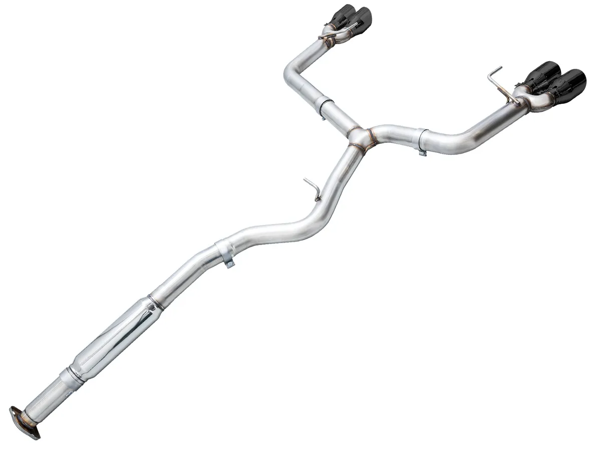 AWE Track Edition Axleback Exhaust for VB Subaru WRX - Diamond Black Tips 3020-43424 product image