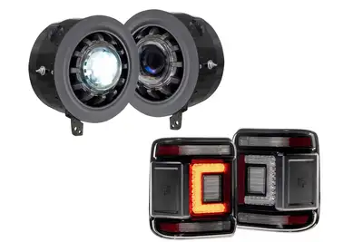 Morimoto Morimoto Super7 Headlights and Tail Light Combo - Smoked - JL