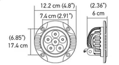 Hella Hvf 90mm 6led Flsh Off rd Spt mv