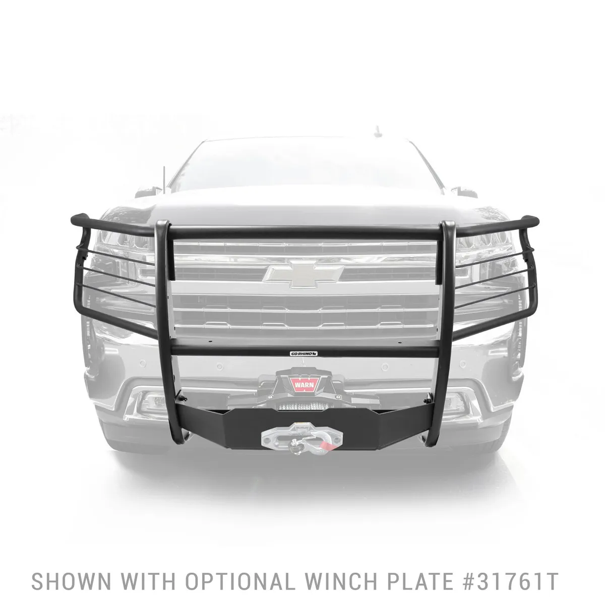 19c Silverado 1500 Black 3100 Series Stepguardcenter Grille + Brush Guards product image