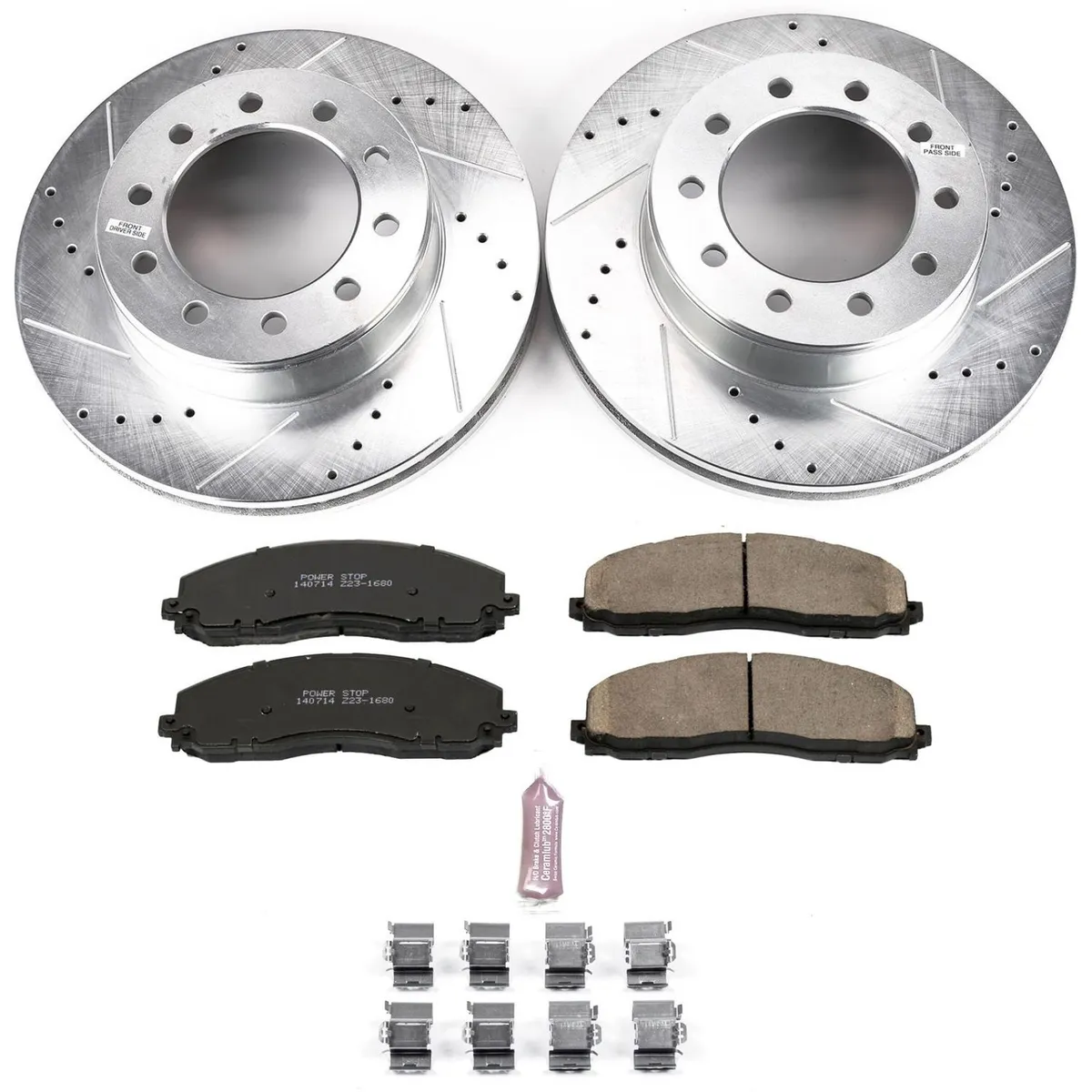 Z23 Evolution Sport Upgrade Kit: Drilled/Slotted Rotors; Carbon-Fiber Ceramic Pads W/Hardware product image