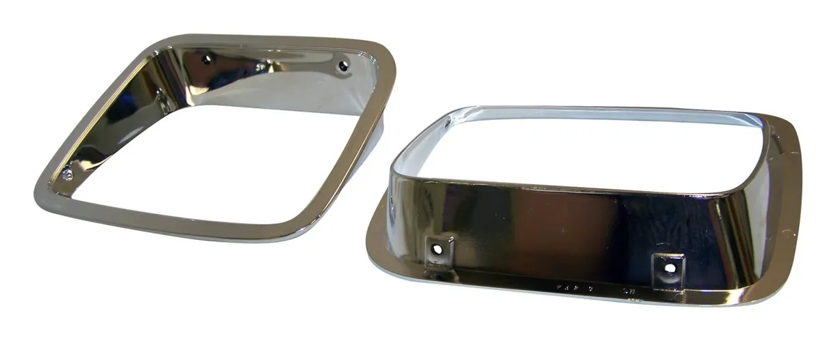 1987-1995 YJ Wrangler (USA & Canada Only);Includes Left and Right Chrome Headlamp Bezels product image