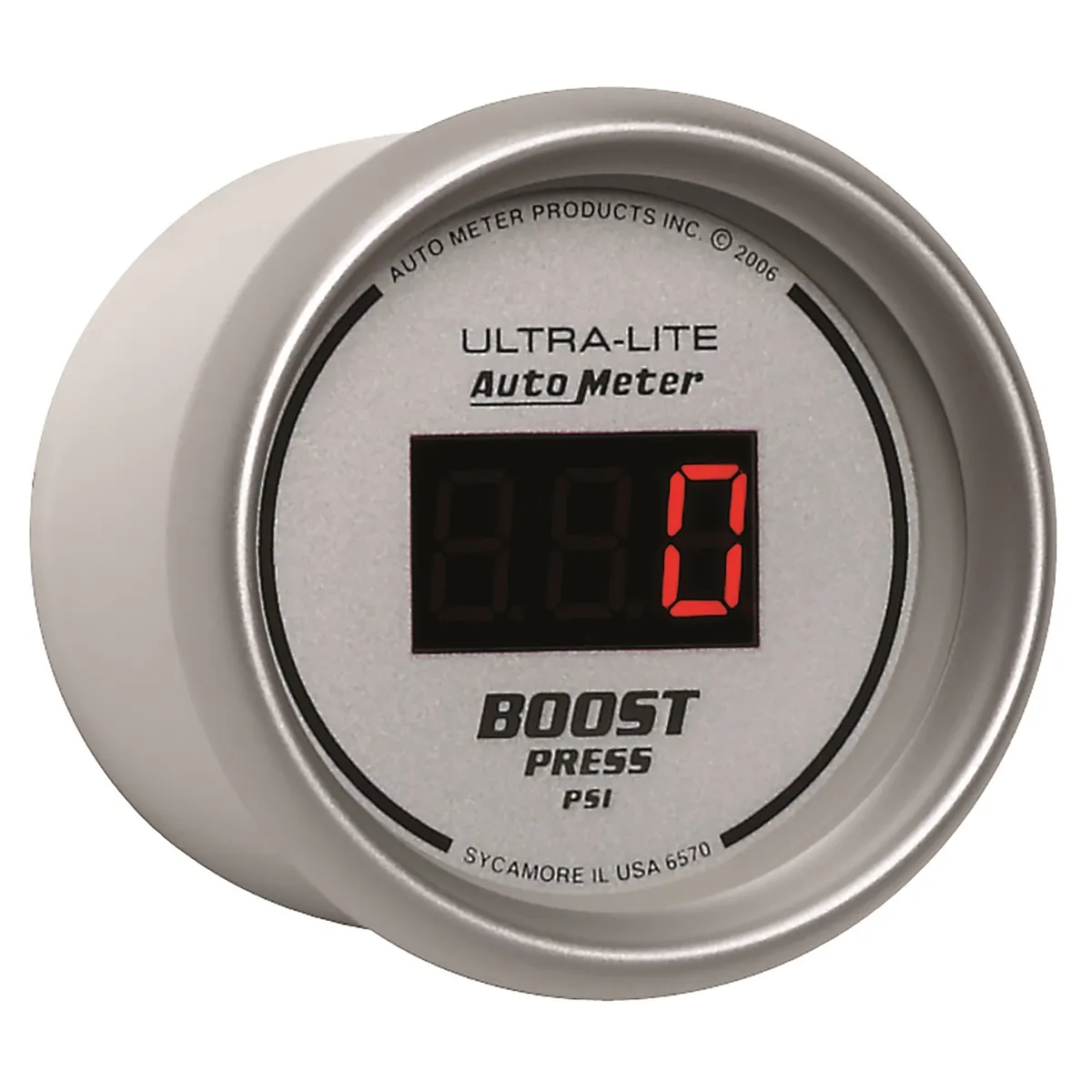 Gauge, Boost, 2 1/16", 60psi, Digital, Silver Dial w/ Red LED product image