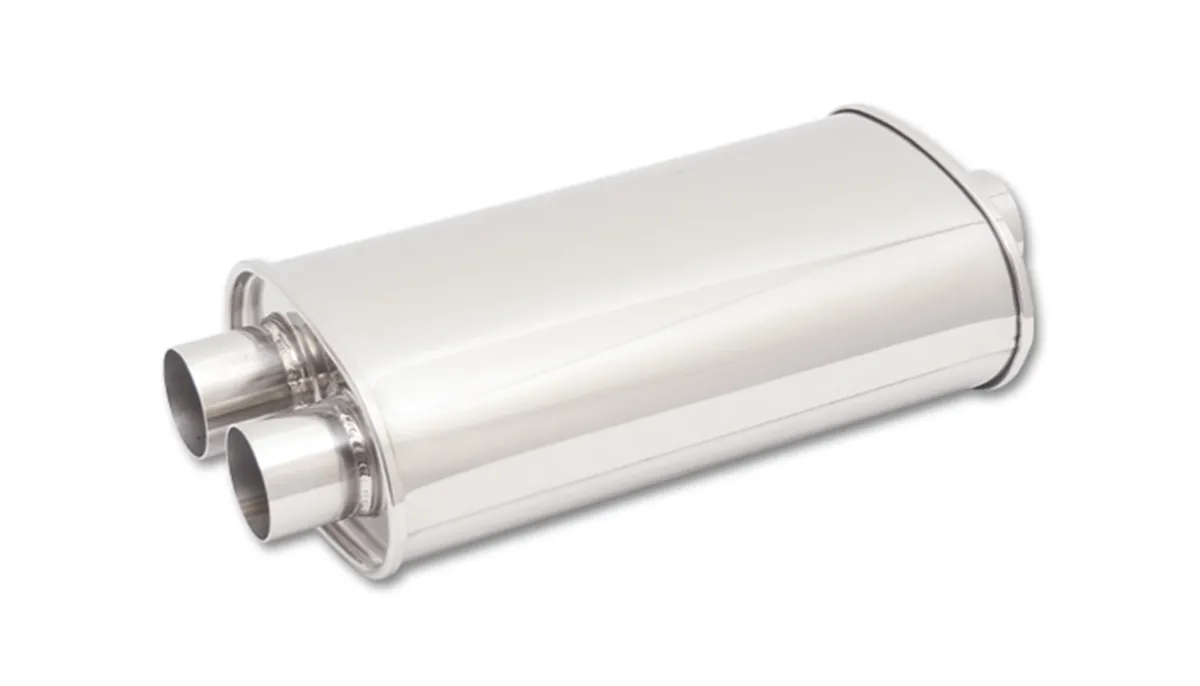 STREETPOWER Oval Muffler; Oval; 3 in. Inlet ID; 5 in. H; 9 in. W; 15 in. Body L; 20 in. Overall L; 2.5 in. OD; Center/Dual Location; product image
