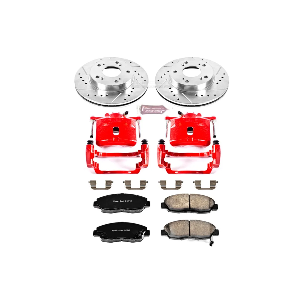 Z23 Evolution Sport Upgrade Kit: Drilled/Slotted Rotors; Carbon-Fiber Ceramic Pads; Powder Coated Calipers product image