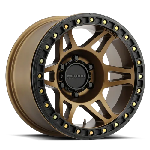 Aluminum Wheels 17x9 Beadlock MR106 Bolt Pattern 5 On 127 Offset -44 Lip Size 0 Method Bronze BRZ Method product image