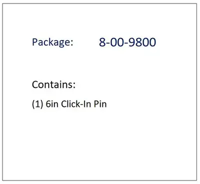 EXPOSED RACK 6in Click-In Pin