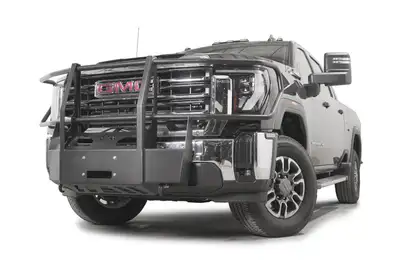 Fab Fours 24c Sierra 2500/3500 HD Winch Mount W/Full Grill Guard Frnt Bumper Matte Finish