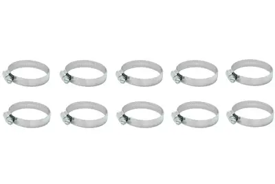 Vibrant Performance Vibrant Performance - 12157 - S.S. Worm Gear Clamps (Pack of 10) - Clamping Range: 4.05 in.-5.00 in.