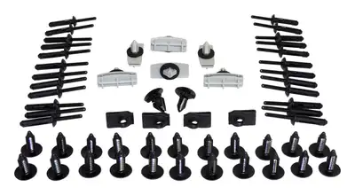 Crown Automotive Jeep Replacement Fender Flare Hardware Kit; Includes Clips; Rivets; Retainers; U-Nuts;