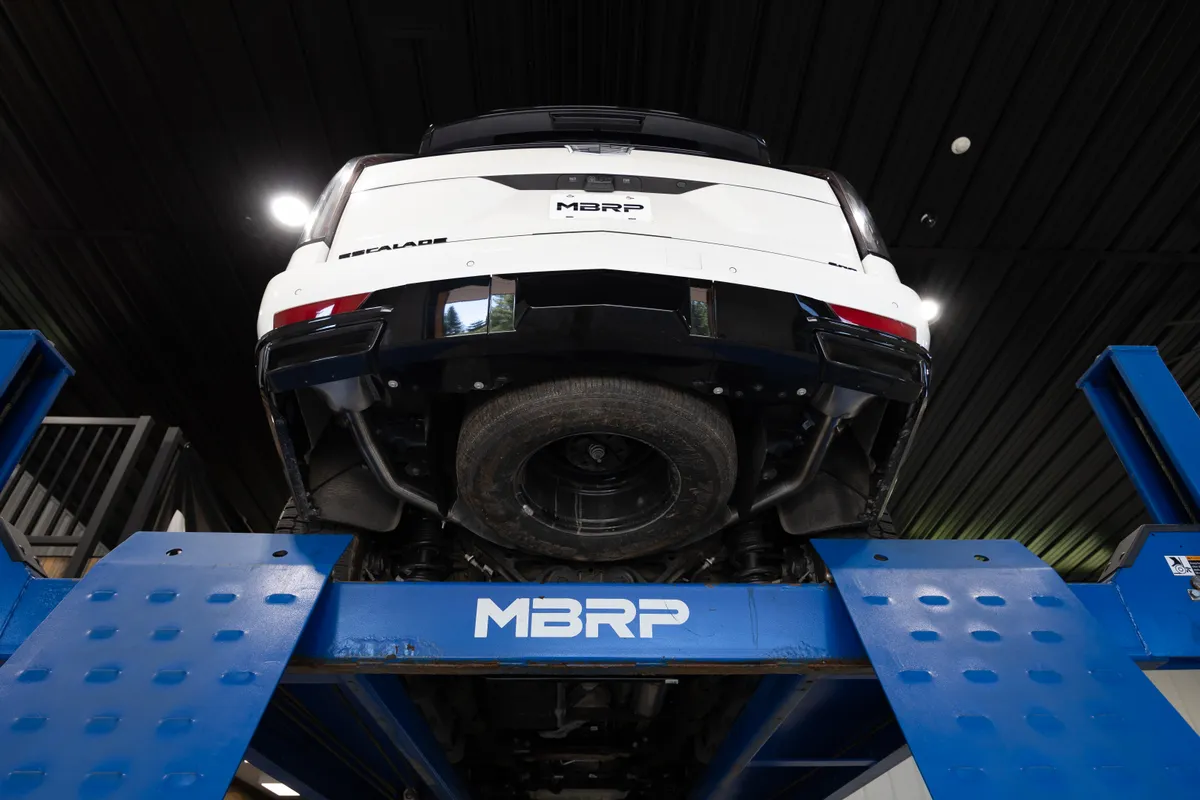 MBRP 2021-2025 Cadillac Escalades 6.2L. Excludes V-Series T304 Stainless Steel 3 Cat-Back 2.5 Dual Split Rear S5007304 product image