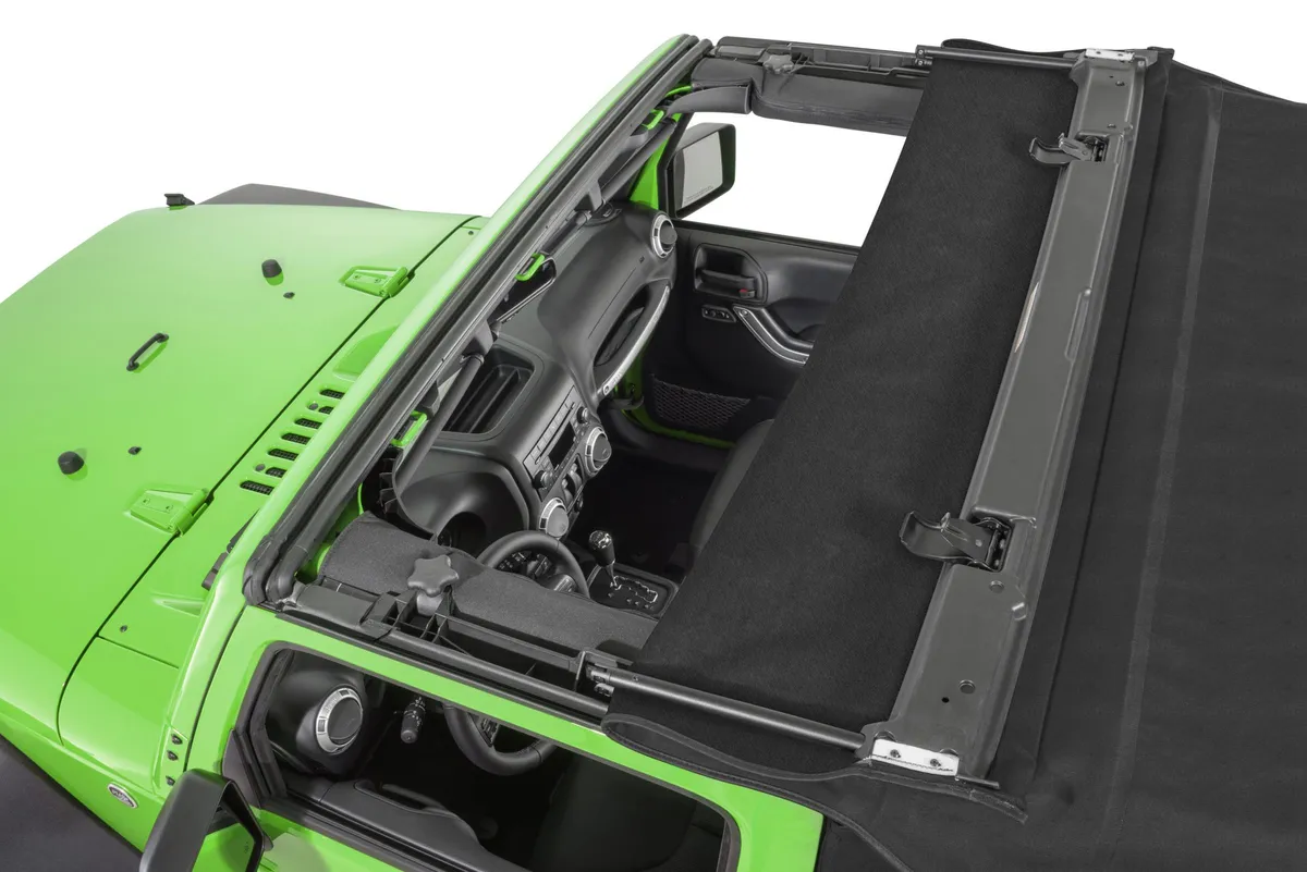 Jeep JK Replacement Top Tinted Glass 07-12 Wrangler JK 2 Door Black MasterTwill MasterTop product image