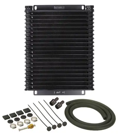 Derale 21 Row Series 9000 Plate & Fin Transmission Cooler Kit, 1/2 NPT
