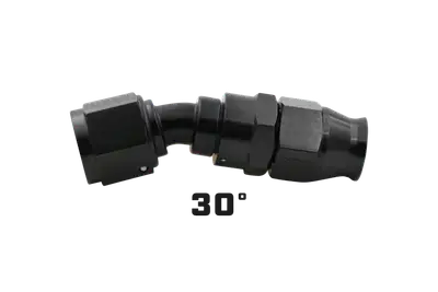 Aeromotive Fuel System Aeromotive Hose End, PTFE, Black Anodized, Fitting Angle: Straight