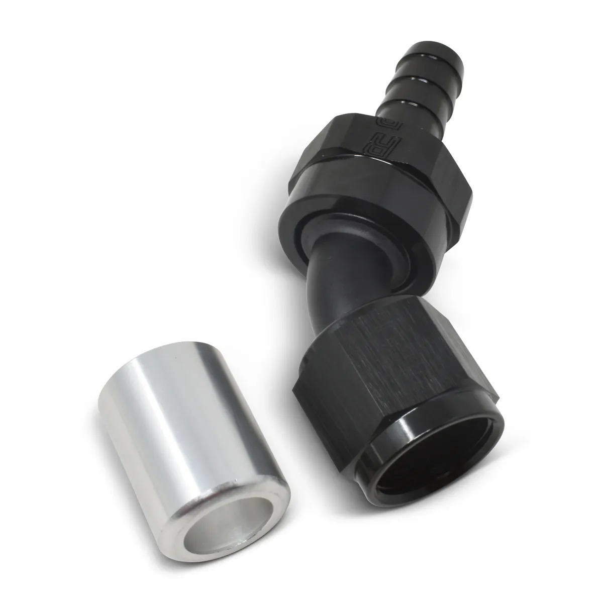 #12 45 Deg Hose Fitting P/C Crimp-On product image