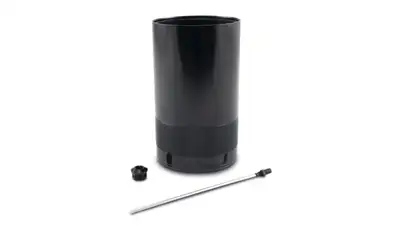 Vibrant Performance Oil Catch Can Reservoir; Medium [1.5L]; 4.43 in. Outer Diameter; 6061 Aluminum; Black Anodized; w/Dipstick;