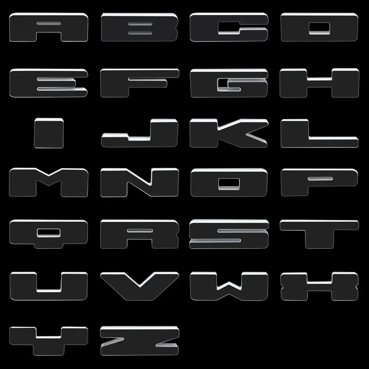 ORACLE Lighting Universal Illuminated LED Letter Badges - Matte White Surface Finish - A product image