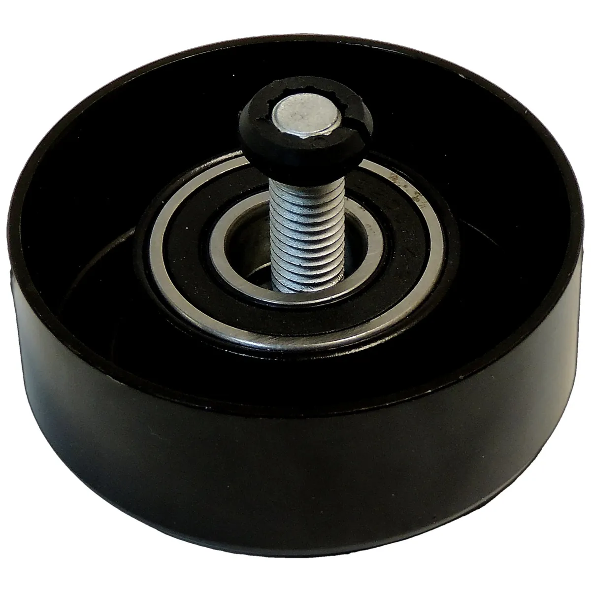 Drive Belt Idler Pulley; For Use w/ 2007-18 Jeep JK Wrangler/ 2008-12 KK Liberty/ 2007-09 Dodge Nitro; w/ 2.8L Diesel Engine; Smooth; Top Idler; product image