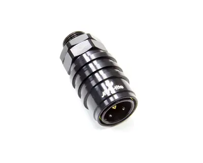 jiffytite Q/R Male #8 ORB to #8 Socket Valved Black