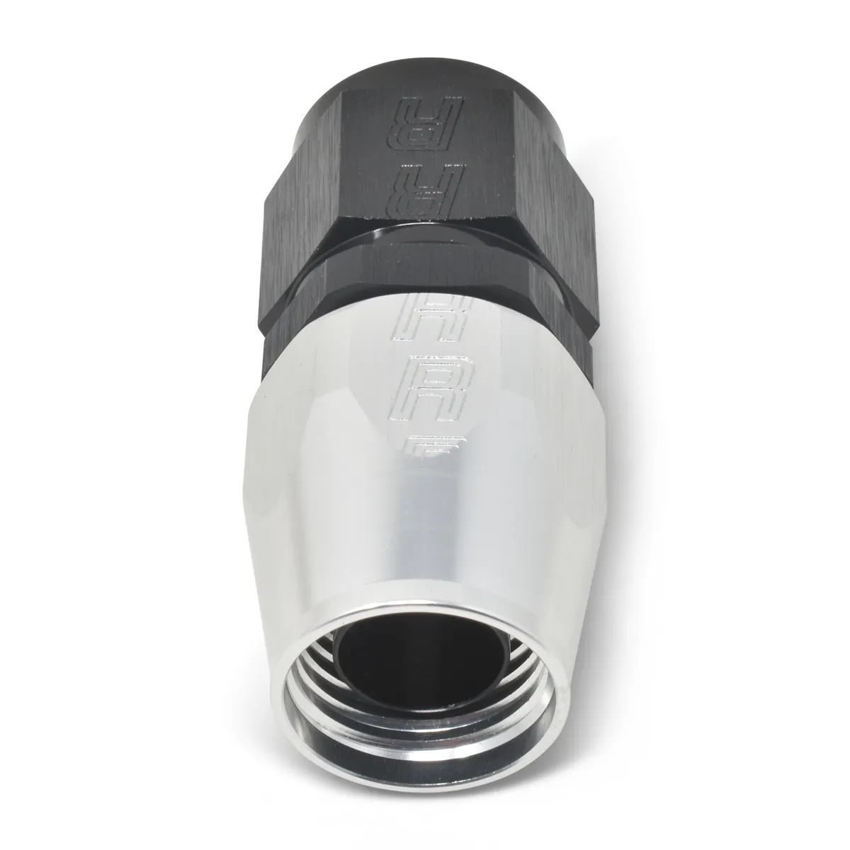Hose End 10 Straight Black/Silver product image
