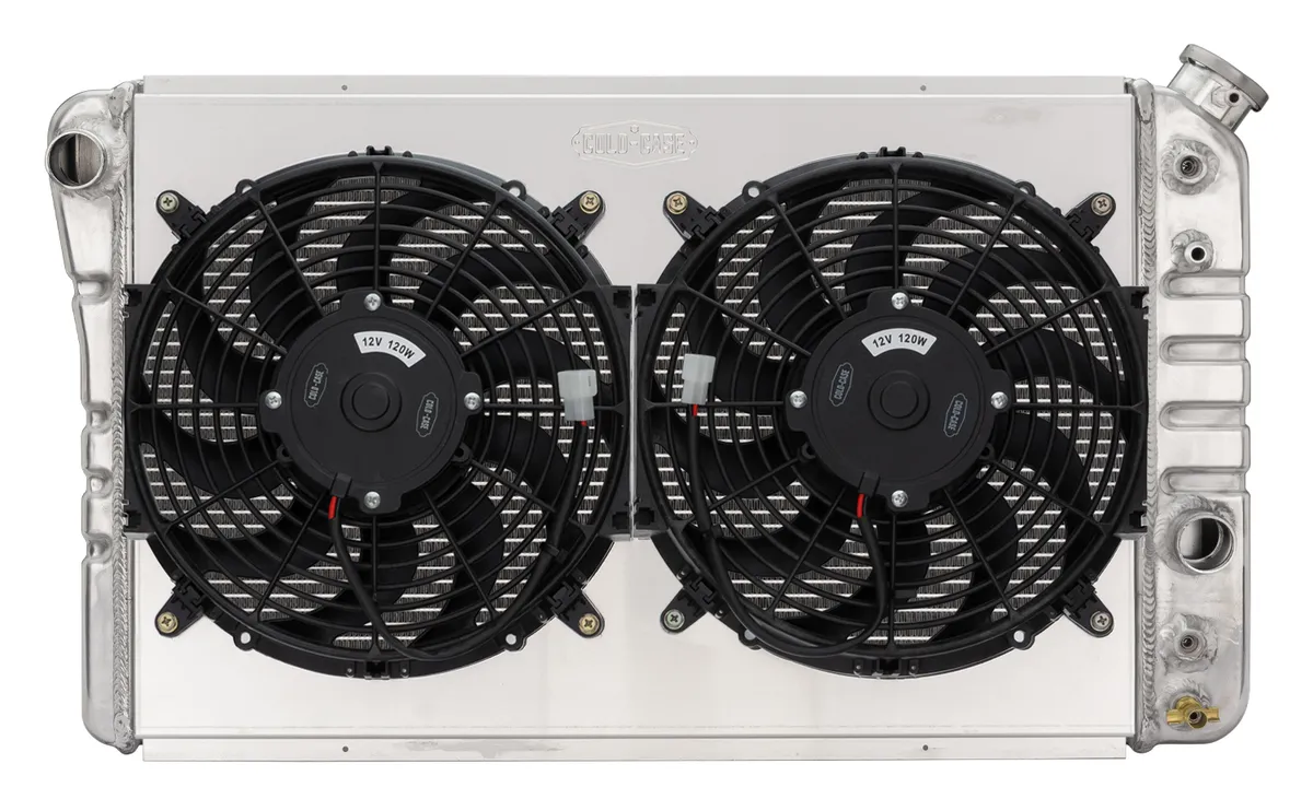Cold Case Radiators 84-90 Corvette Aluminum Radiator Dual 12 Inch Fan Kit Cold Case Radiators CHV719AK product image