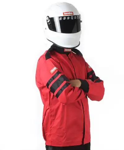 Racequip Single Layer Racing Driver Fire Suit Jacket; Sfi 3.2a/ 1 ; Red Medium
