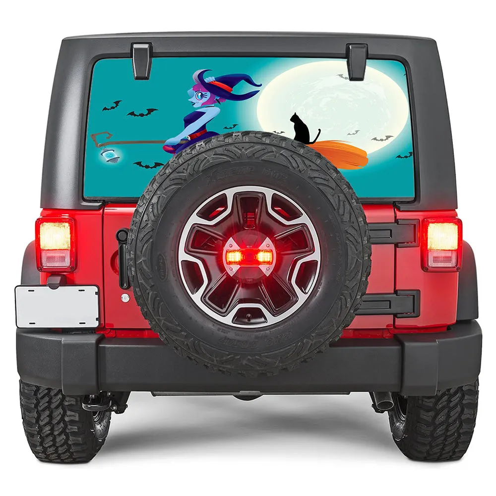 Witches Broom Rear Window Decal product image