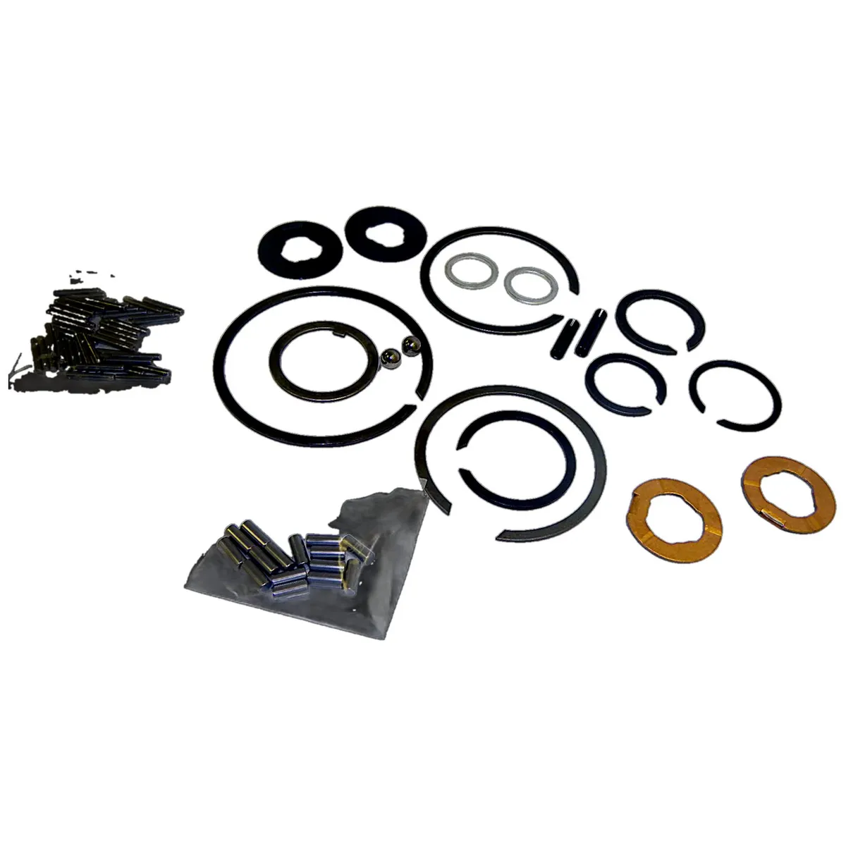 1976-1979 CJ-5 CJ w/ T150 Transmission. Kit includes: Snap Rings Washers Pins Rollers and Chrome Balls 1976-1979 CJ-7 CJ w/ T150 Transmission. Kit includes: Snap Rings Washers Pins Rollers and Chrome Balls product image