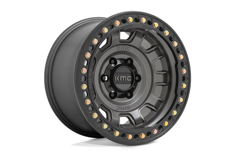 KMC Wheels KMC Wheels KM236 Tank Beadlock Wheel, 17x9 5x5 - Anthracite (-38mm) - JT/JL/JK