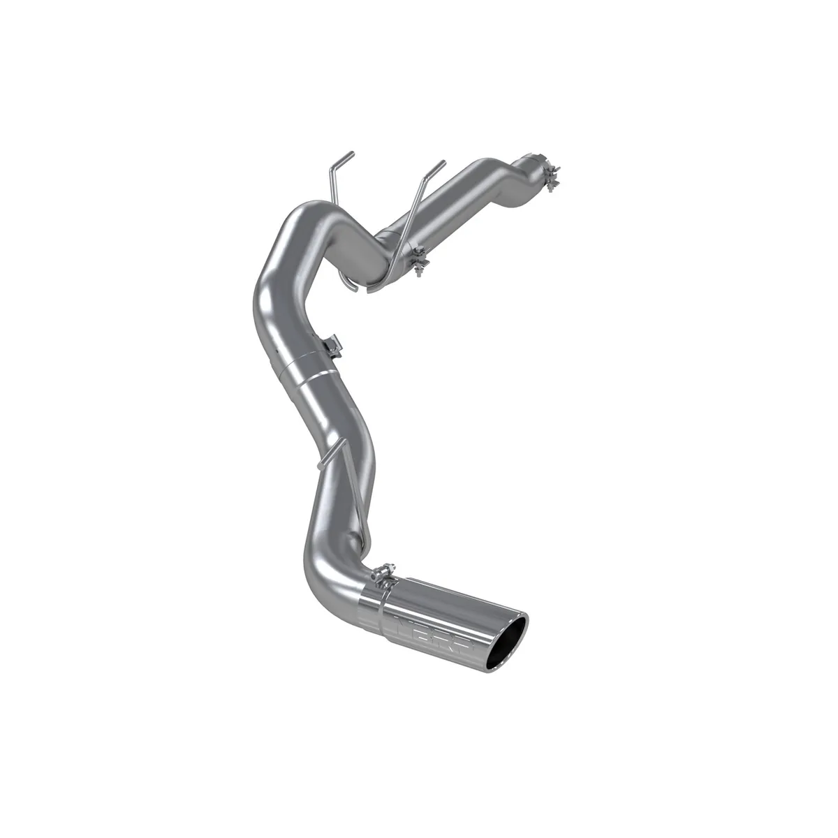 Armor Plus Filter Back Exhaust System; 3.5 in.; Incl. Tailpipe/Ext. Pipe/Hardware/4 in. Outlet Diameter Tip; Single Side Exit; T409 Stainless Steel; product image