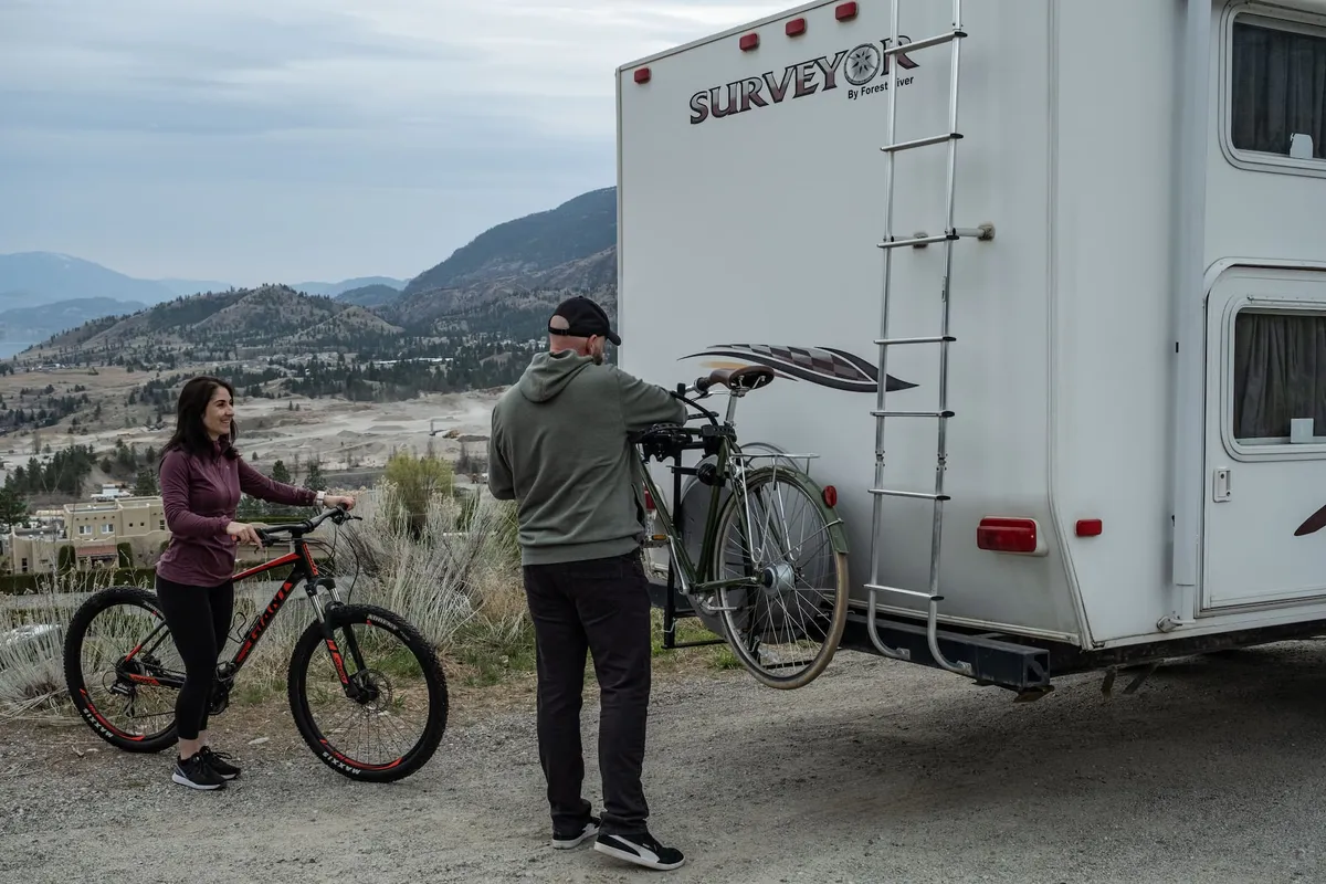 Around The Spare Deluxe 2 Bike Rack For rv Bumpers product image