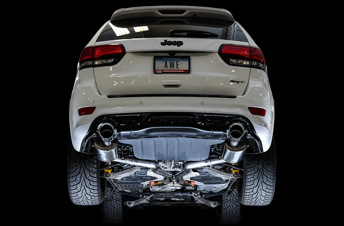 AWE Touring Edition Exhaust for Jeep Grand Cherokee SRT - Chrome Silver Tips product image