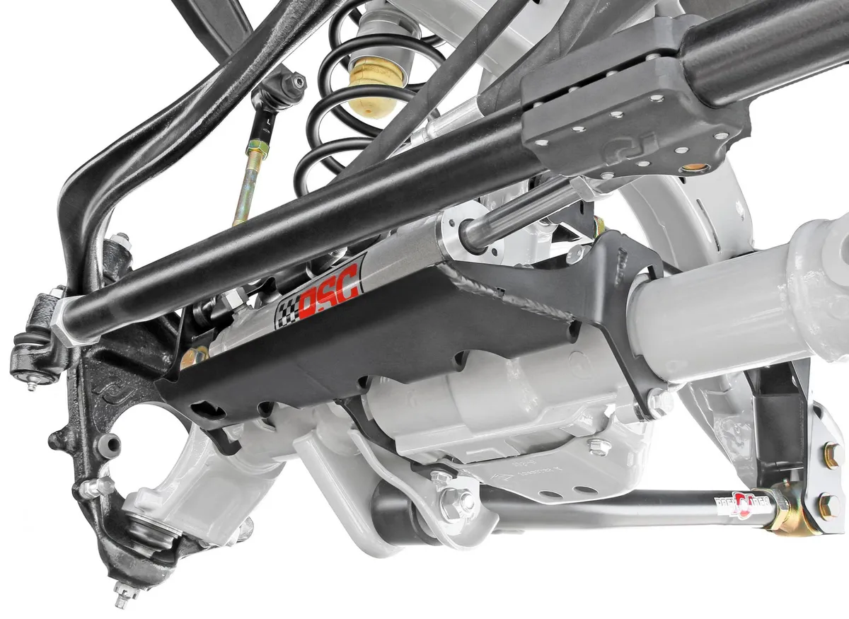 Trac Bar Relocation Brackets; High Steer; Front Trac Bar Relocation; Ram Assist Steering Mount Axle Bracket; product image