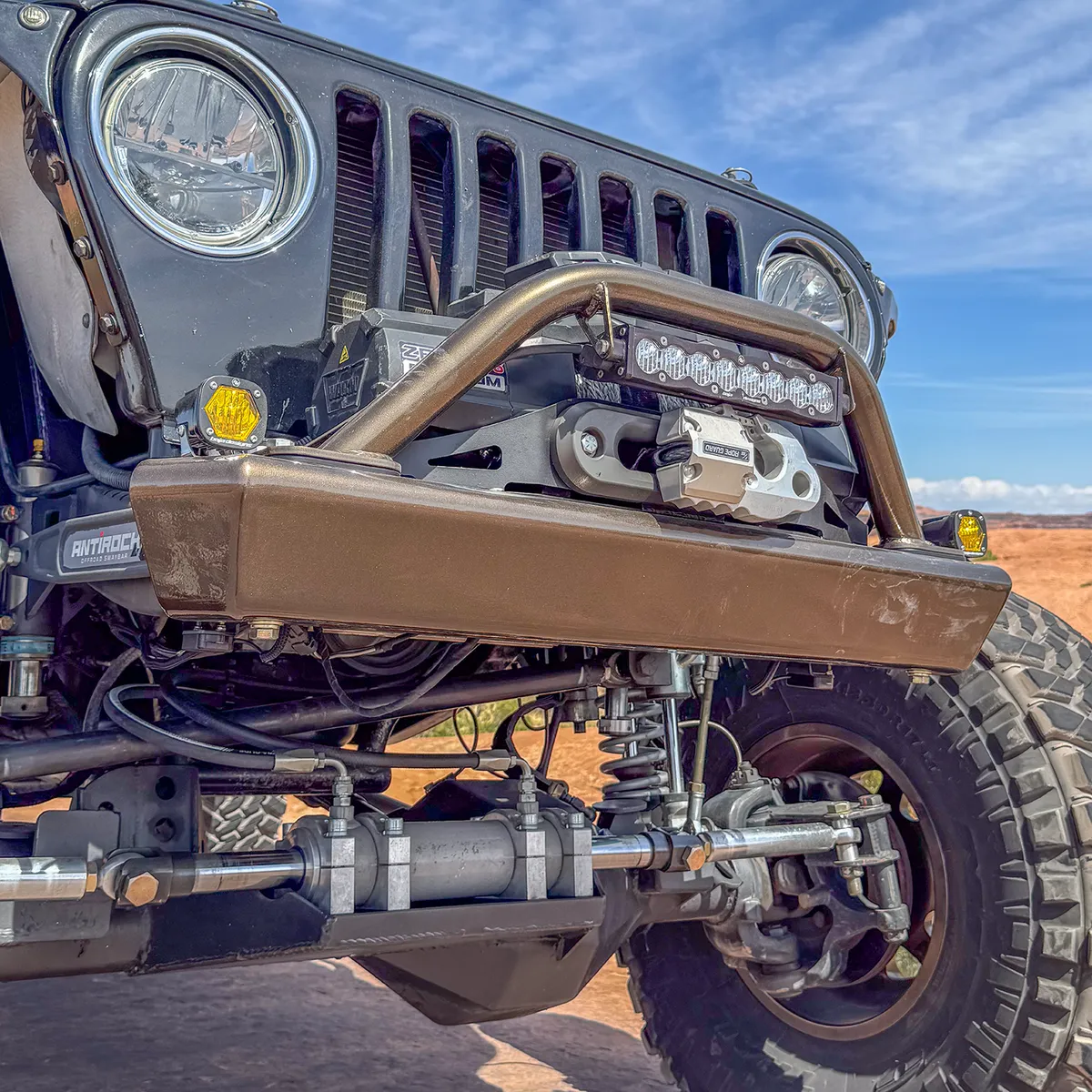 1996-2006 Jeep Wrangler TJ / lj Front Bumper Skin (Legacy 6061 Aluminum) Savvy Offroad product image