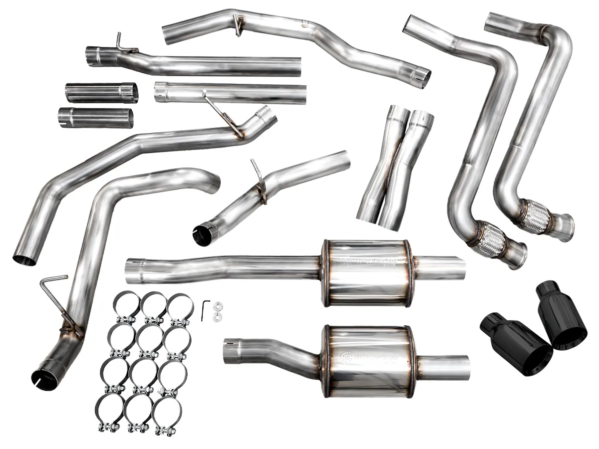 AWE 0FG Catback Exhaust for 2025 RAM 1500 3.0TT Standard and High Output - Chrome Silver Tips - 3015-32530 product image